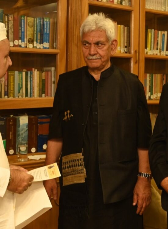 J&K Governer with Ravindra Pandit of Shrada Math Teetwal